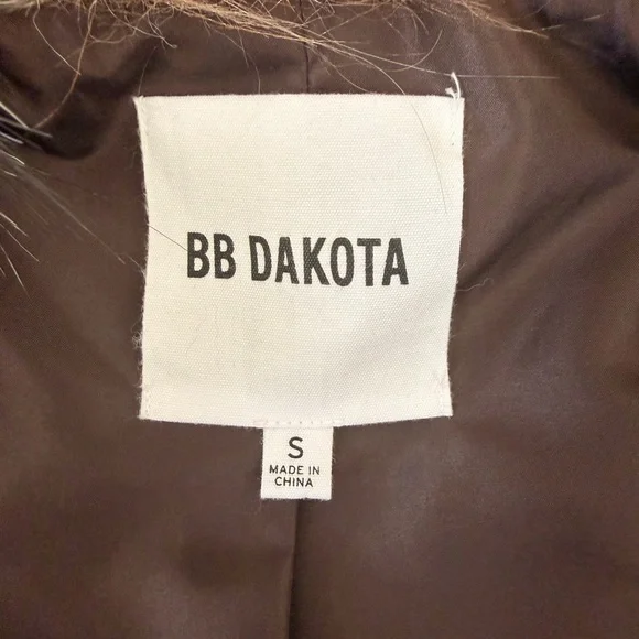 BB Dakota Brown Faux Fur Jacket - Picture 7 of 11